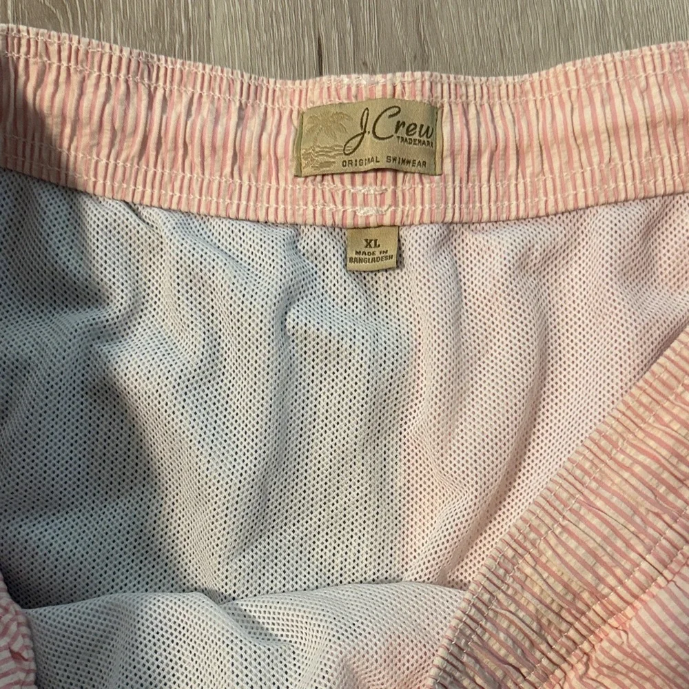 J. Crew Men's Dual-Tone Striped Shorts - Pink and‎ Green